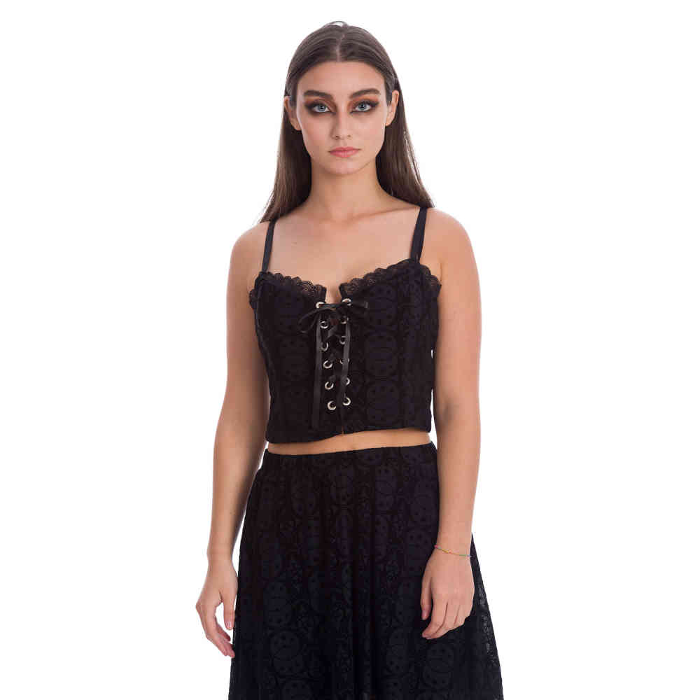Banned - EVE TIE Crop top - Noir